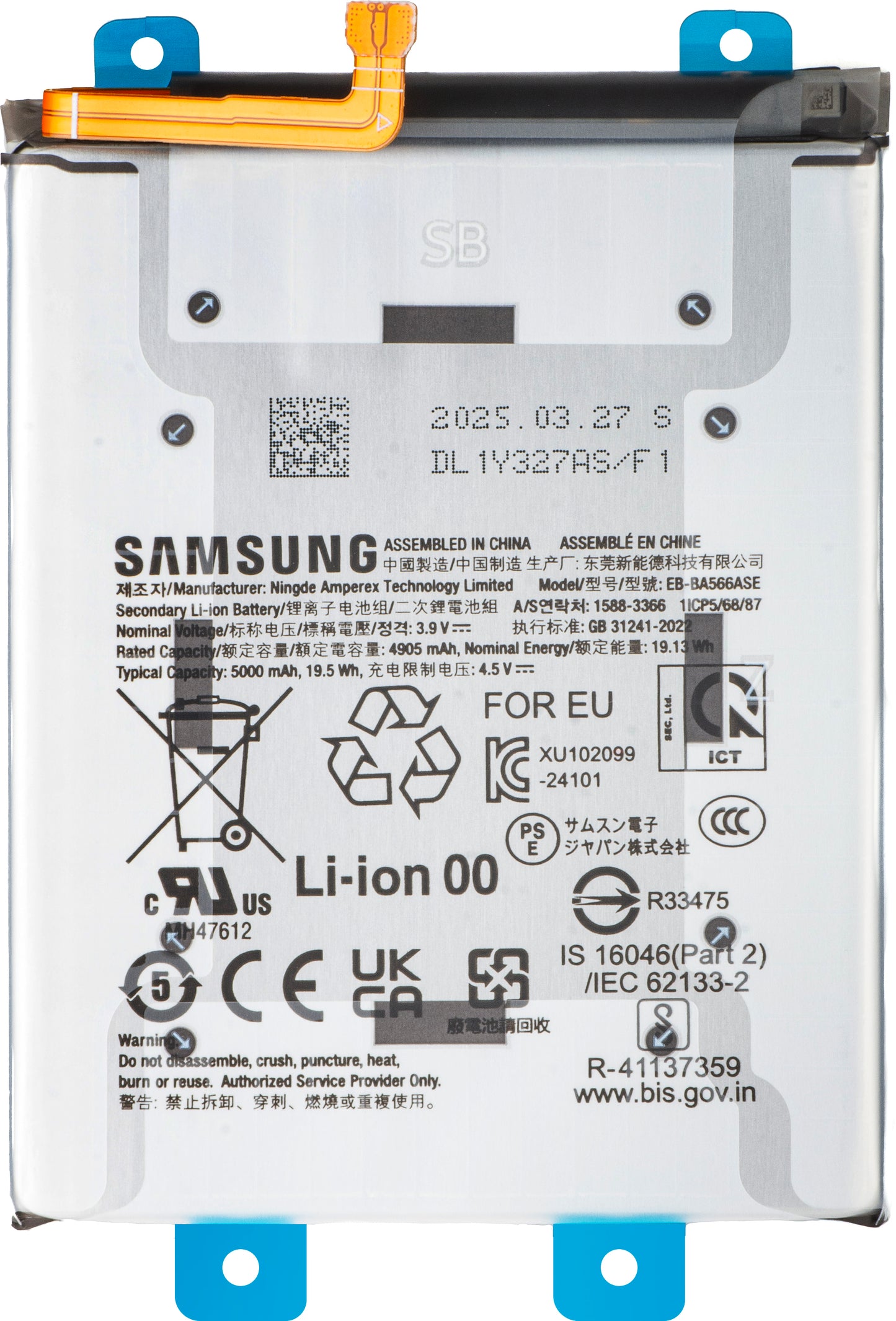 Baterie Samsung Galaxy A56 A566 / A36 A366, EB-BA566ASE, Service Pack GH82-36831A
