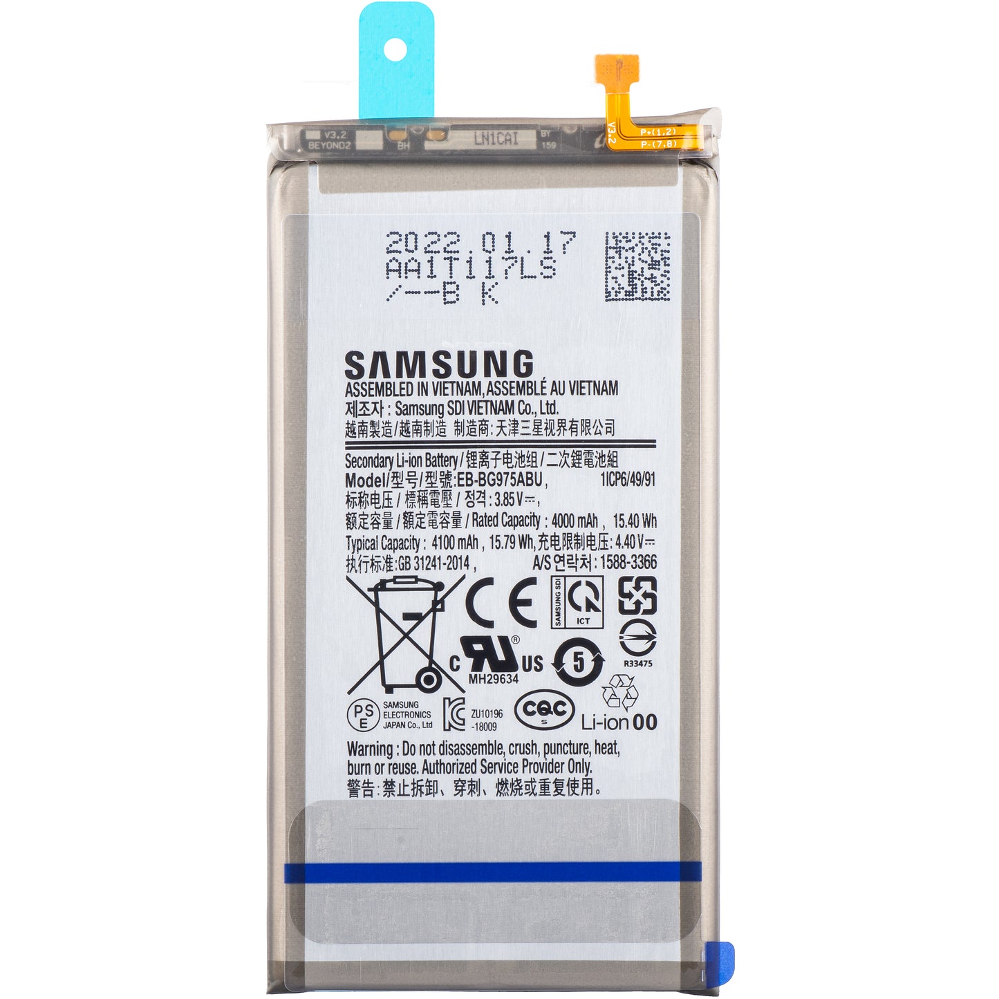 Baterie Samsung Galaxy S10+ G975, EB-BG975ABU, servisní balíček GH82-18827A