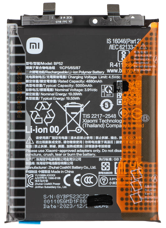 Baterie Xiaomi Poco F6, BP52, Service Pack 1330102000136D