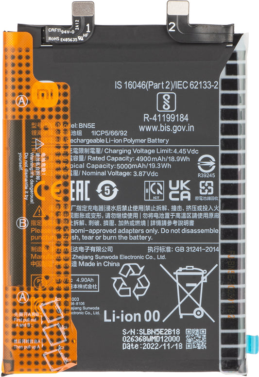 Baterie Xiaomi Redmi Note 12 Pro 4G / Note 11 Pro 5G / Poco X4 Pro 5G, BN5E, Service Pack 1330102000076B