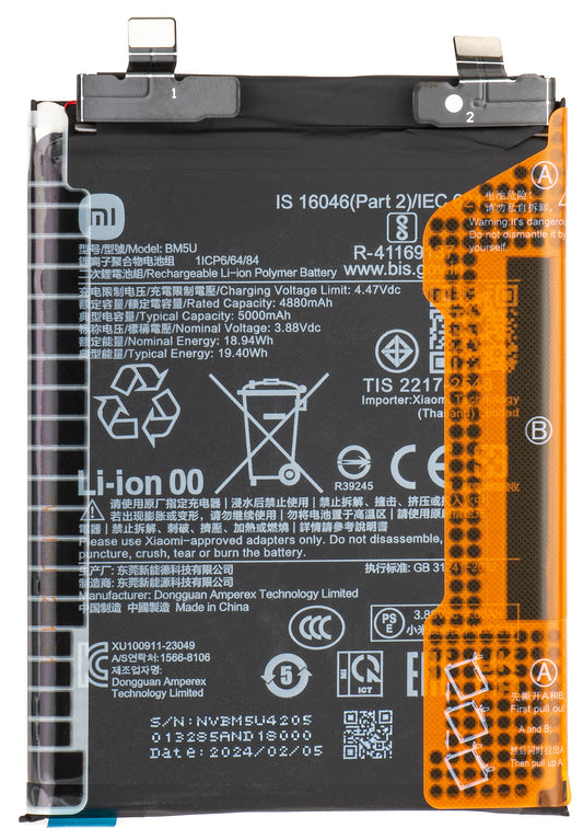 Baterie Xiaomi Redmi Note 13 Pro 5G, BM5V, servisní balíček 133010200010118B
