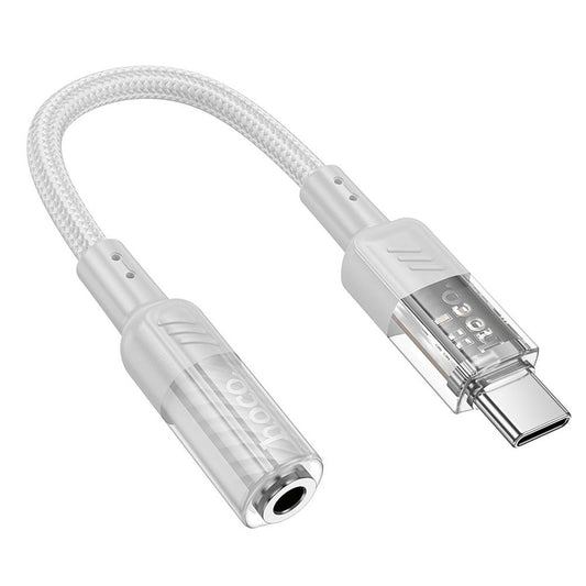Adaptér USB-C - 3,5mm audio adaptér HOCO LS37, šedý