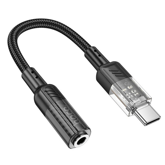 Adaptér USB-C - 3,5mm audio adaptér HOCO LS37, černý