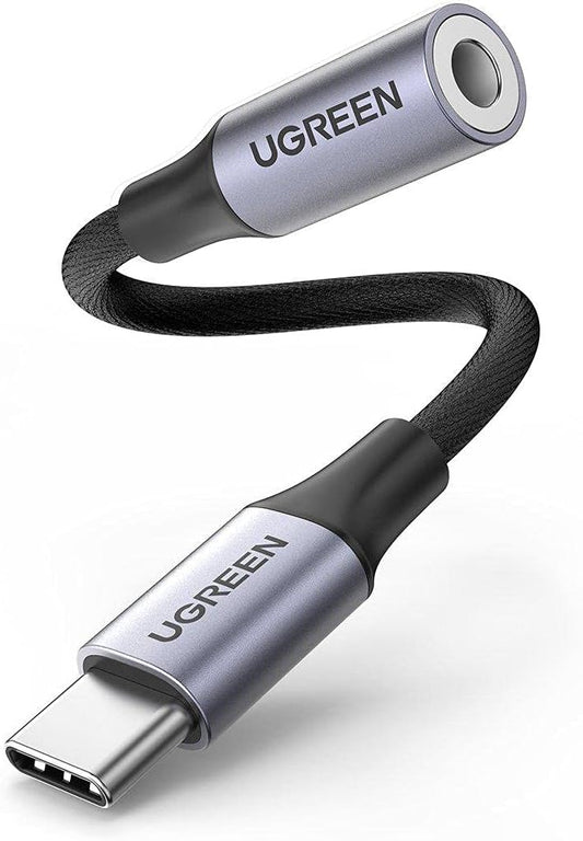 USB-C audio adaptér USB-C - 3,5 mm UGREEN AV161, 0,15 m, šedý