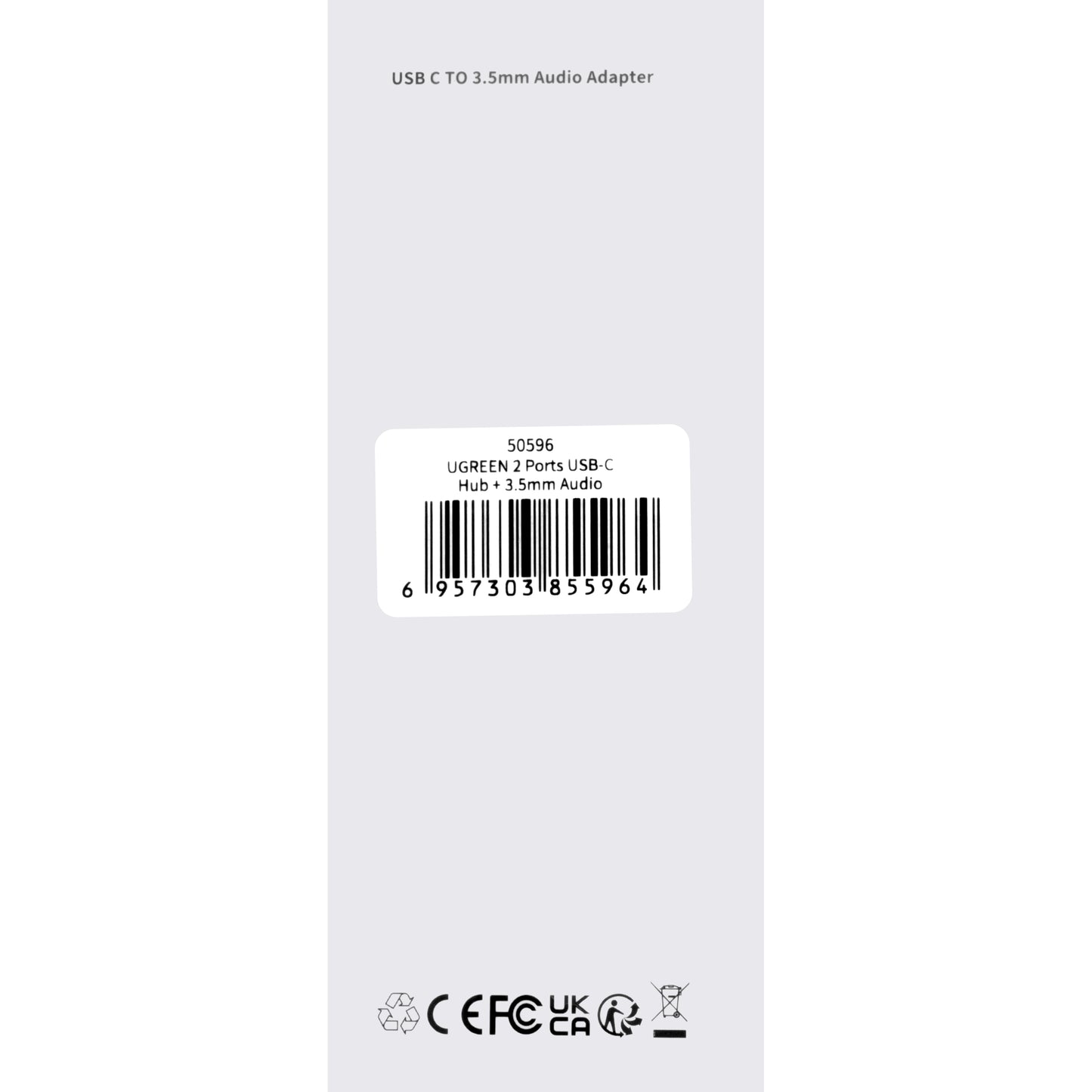Audio adaptér USB-C - 3.5mm / USB-C UGREEN CM193, Šedý