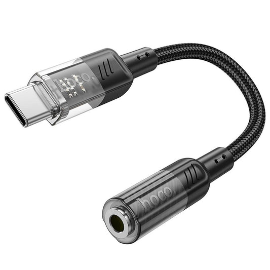 Adaptér USB-C - 3,5mm audio adaptér HOCO LS37, černý