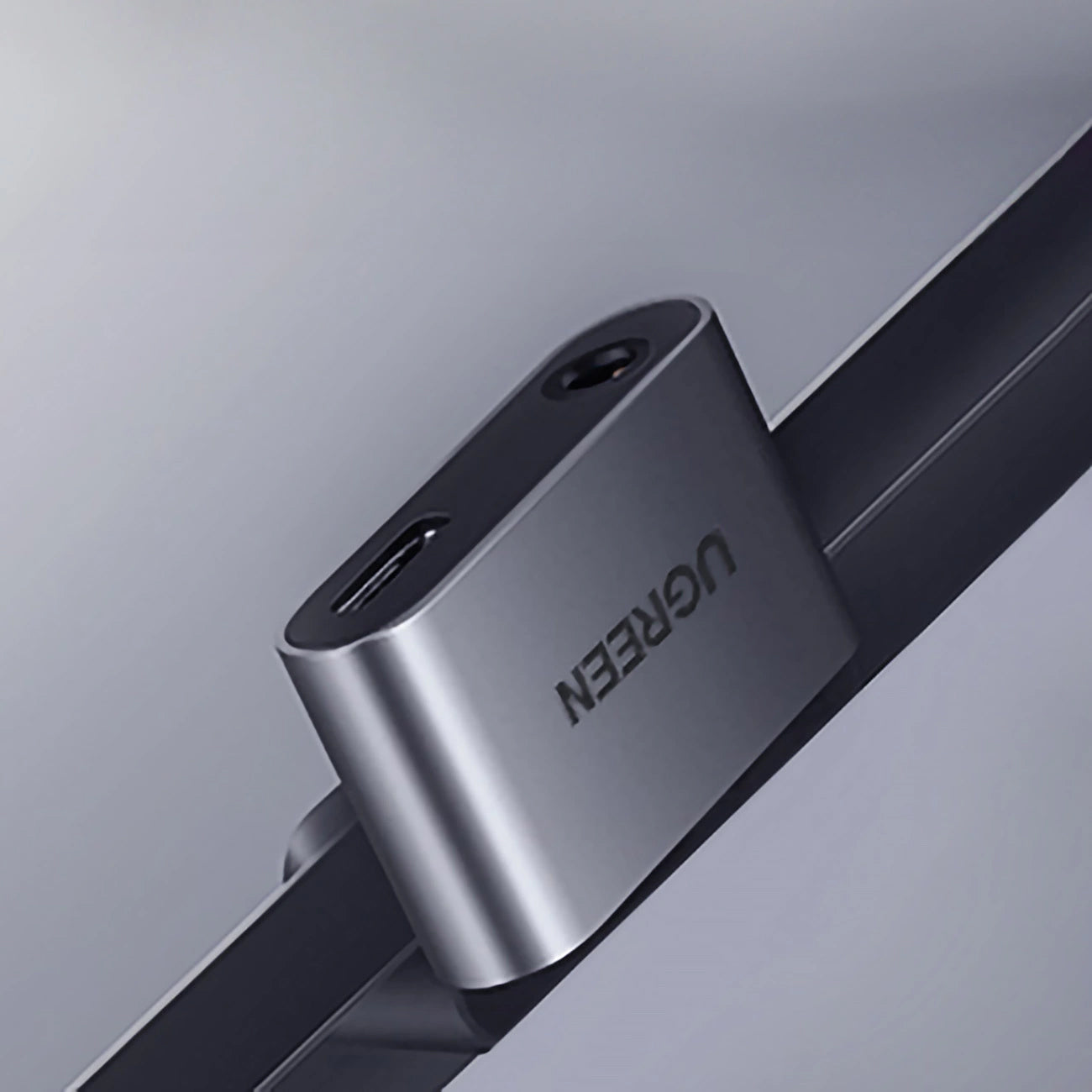 Audio adaptér USB-C - 3.5mm / USB-C UGREEN CM193, Šedý