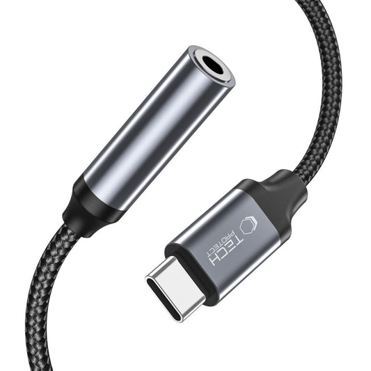 Audio adaptér USB-C - 3.5mm Tech-Protect Ultraboost, Černý
