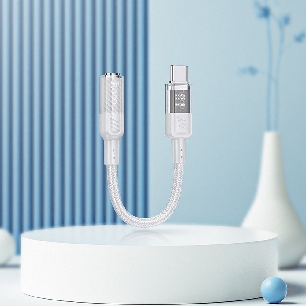 Audio adaptér USB-C - 3.5mm HOCO LS37, Šedý