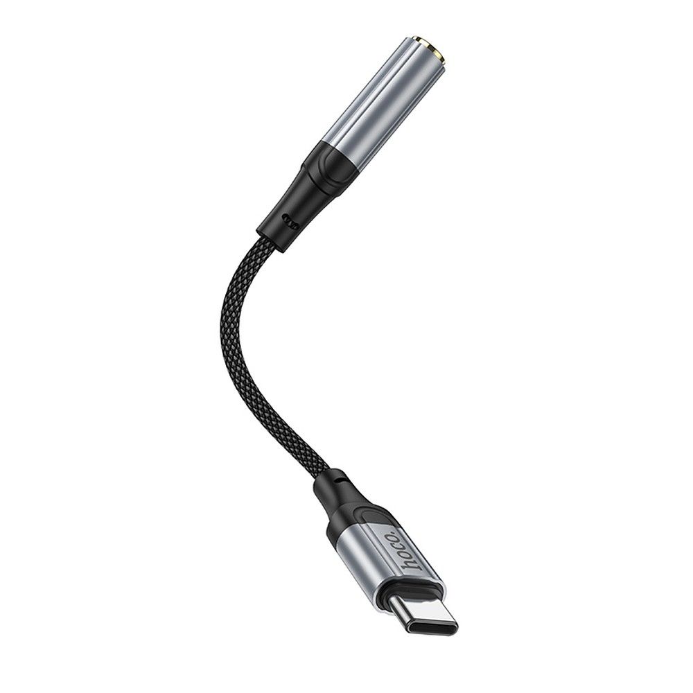 Audio adaptér USB-C - 3.5mm HOCO LS36, šedý