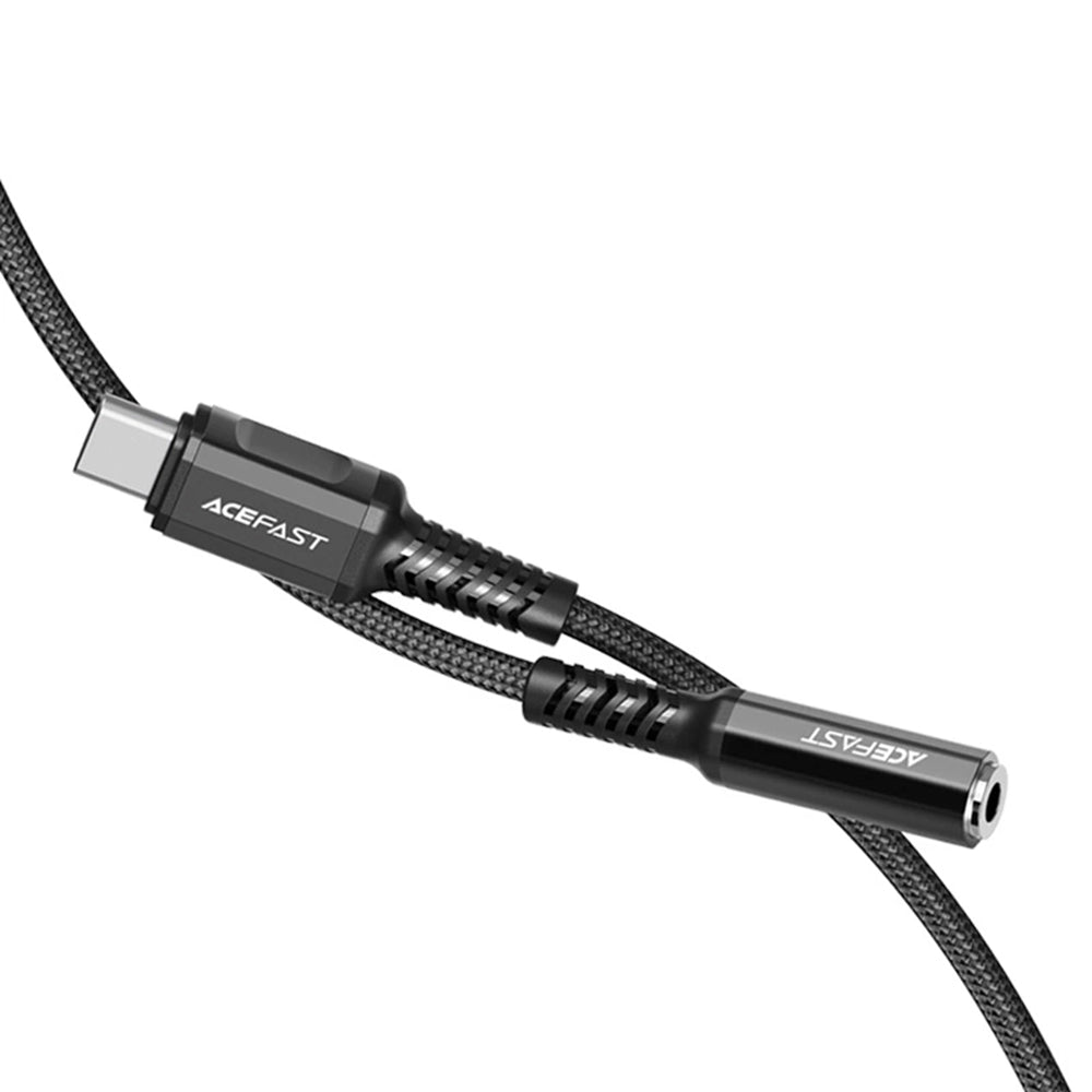 Audio adaptér USB-C - 3.5mm Acefast C1-07, Černý