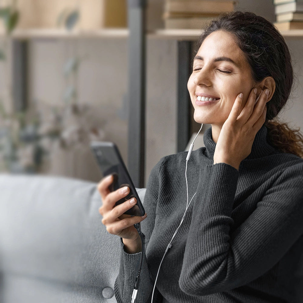 Audio adaptér USB-C - 3.5mm Acefast J12, Černý