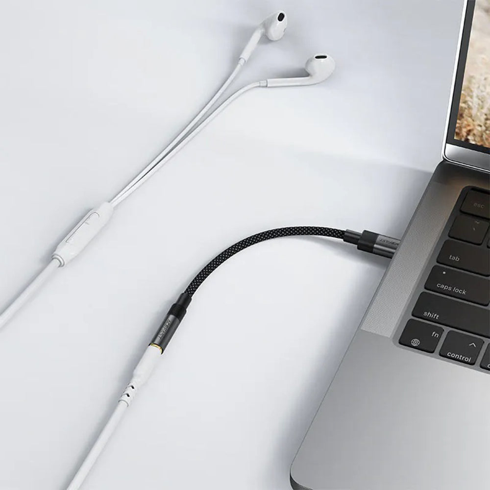 Audio adaptér USB-C - 3.5mm Acefast J12, Černý