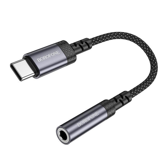 USB-C audio adaptér - 3,5 mm Borofone BV24, šedý