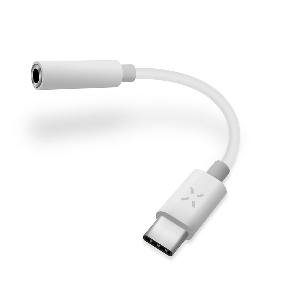 Audio adaptér USB-C - 3.5mm Fixed, Bílý