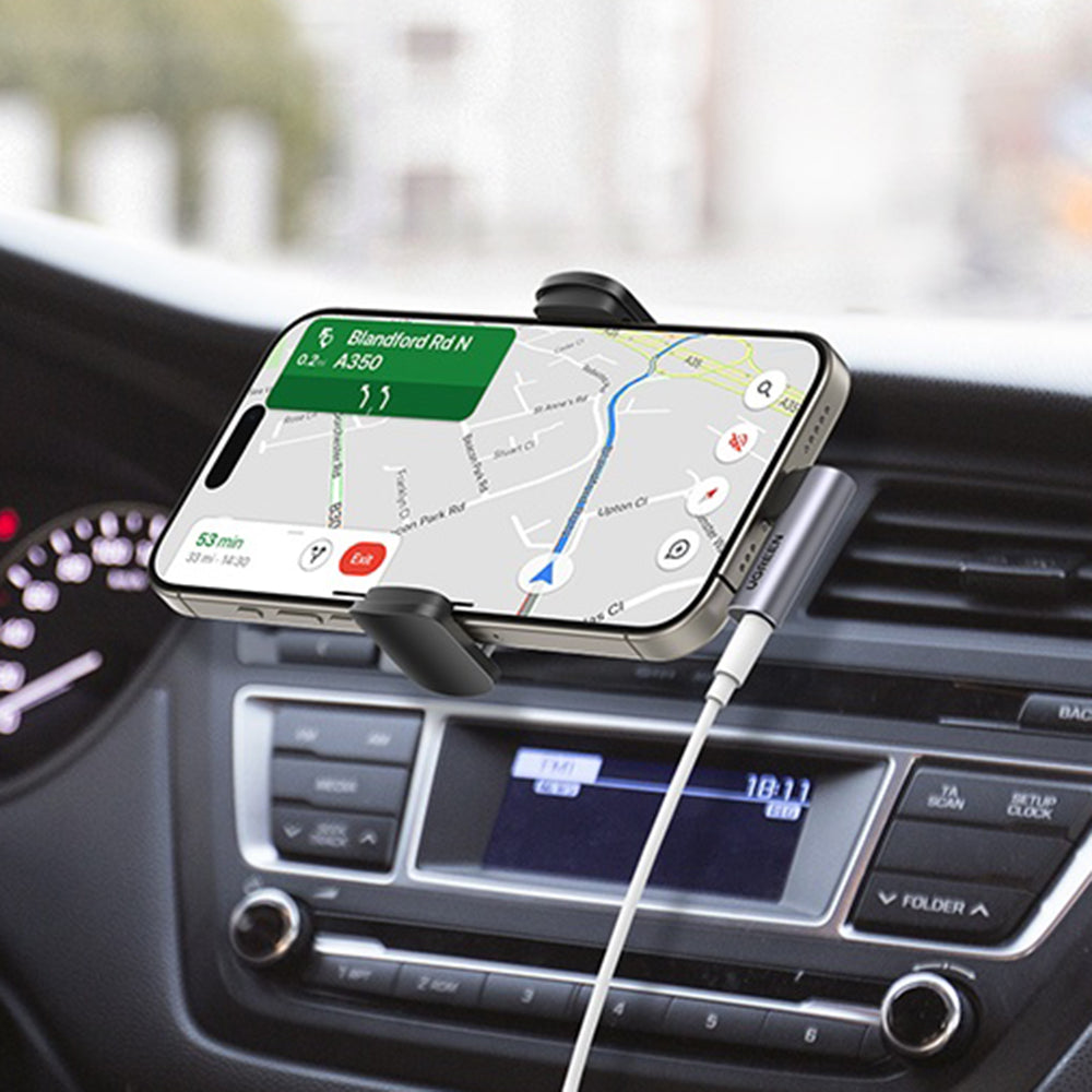 Audio adaptér USB-C - 3.5mm UGREEN CM460 (20194) úhlový, šedý