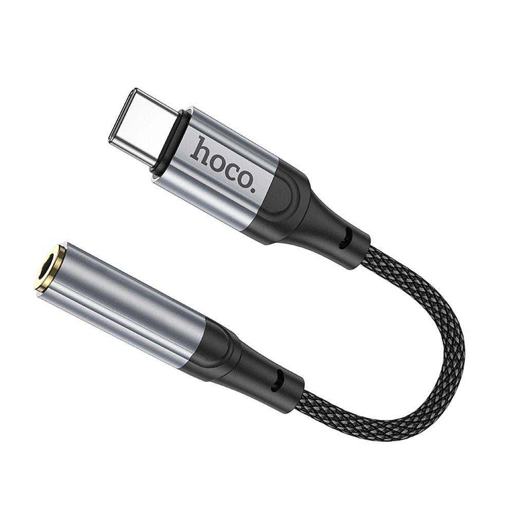 Audio adaptér USB-C - 3.5mm HOCO LS36, šedý