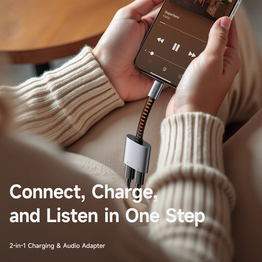 Audio adaptér USB-C - USB-C / USB-C McDodo CA-3370, Šedý