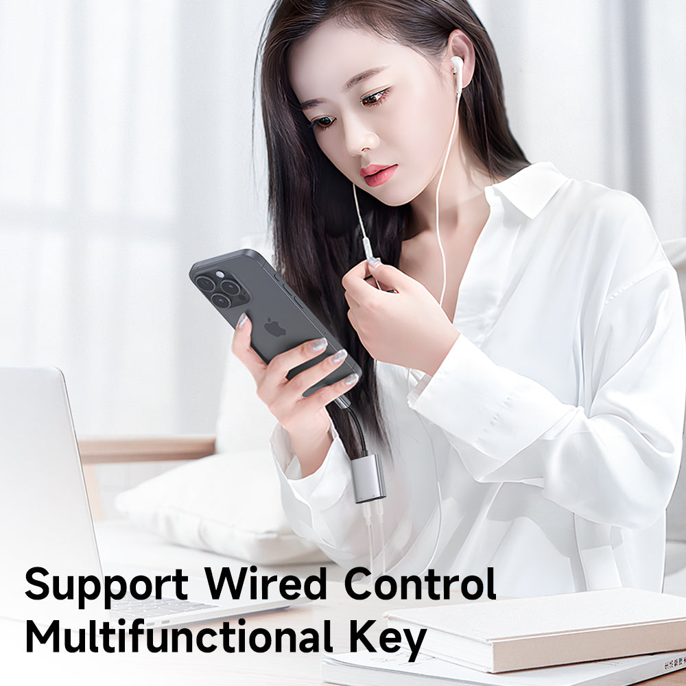 Audio adaptér USB-C - USB-C / USB-C McDodo CA-5570 Wales, Šedý