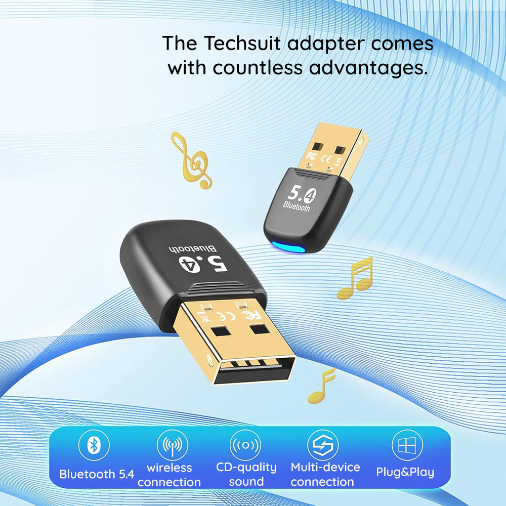 Bluetooth USB adaptér Techsuit BlueJet A20, Černý