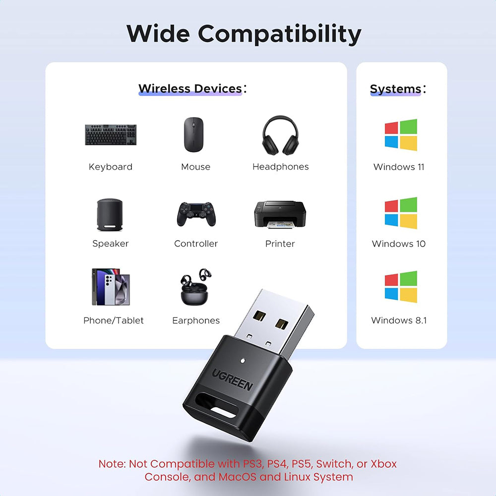 Bluetooth USB adaptér UGREEN CM748 (45134), černý