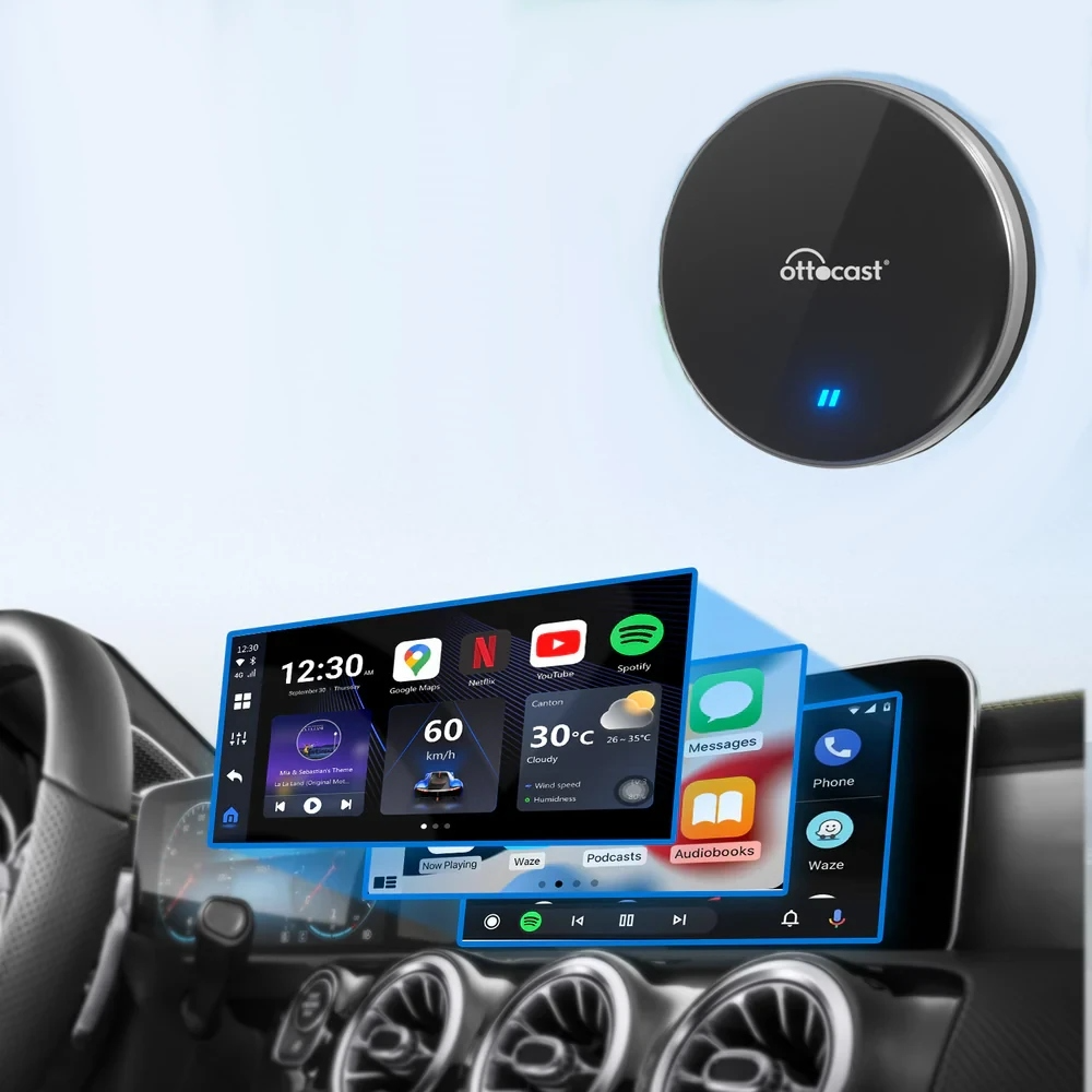 Adaptér Carplay / Android Auto Wireless Ottocast OttoAibox P3 Lite pro Apple iPhone / Android Series