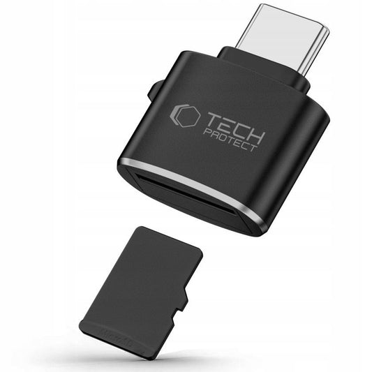 Čtečka karet USB-C Tech-Protect Ultraboost, microSD, černá
