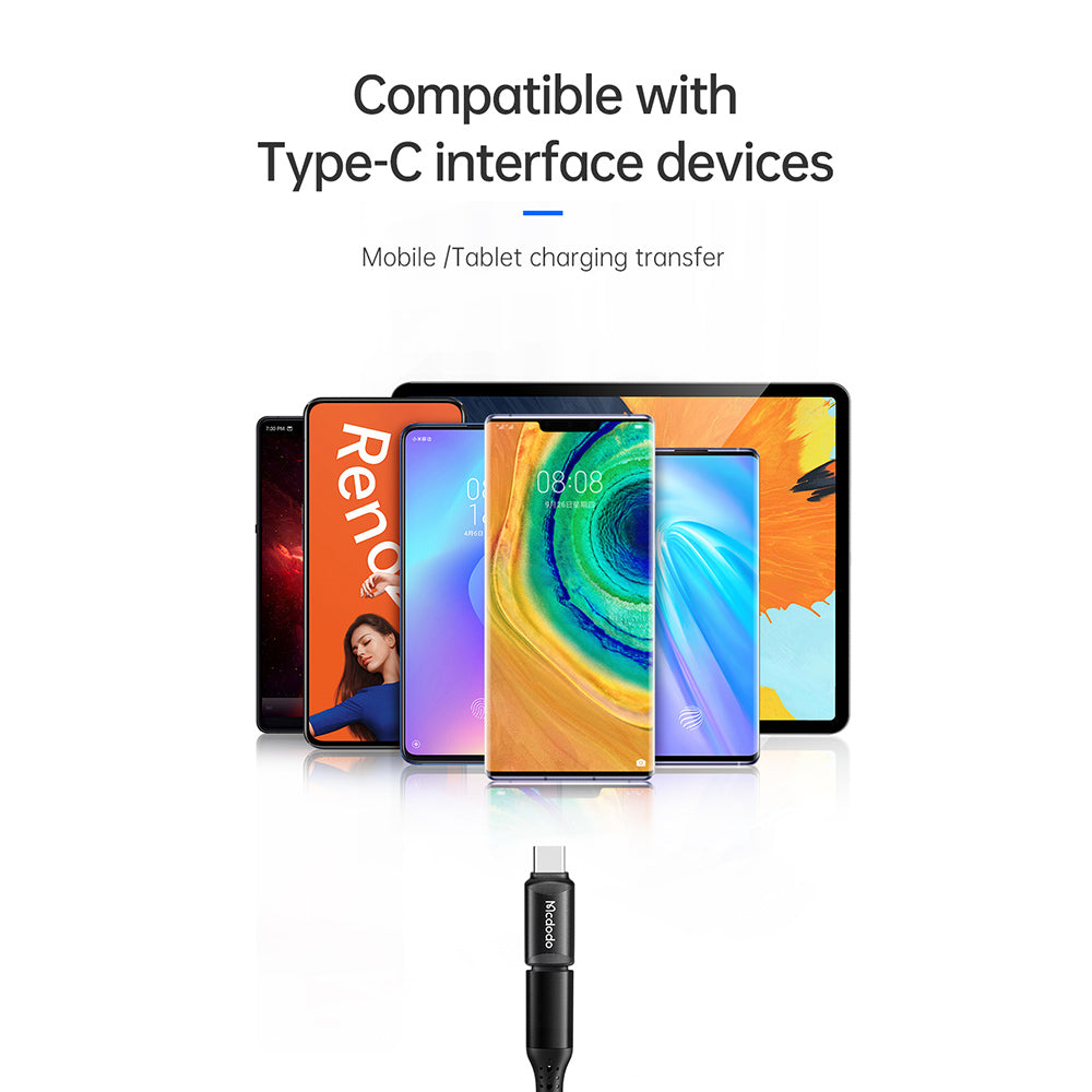 Adaptér pro data a nabíjení Lightning - USB-C McDodo OT-7700, černý