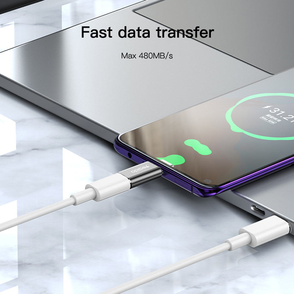 Adaptér pro data a nabíjení Lightning - USB-C Yesido GS22, šedý