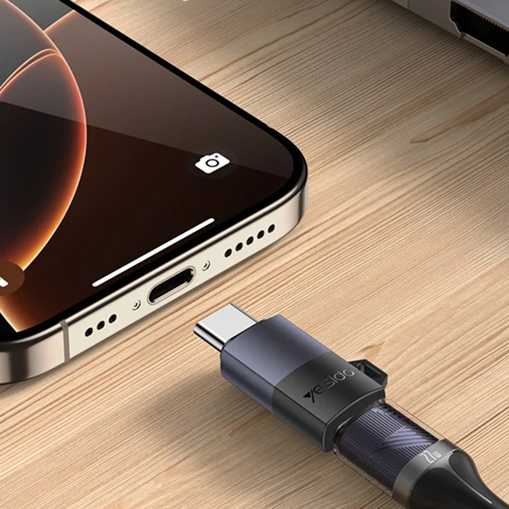 Adaptér pro data a nabíjení Lightning - USB-C Yesido GS28, šedý