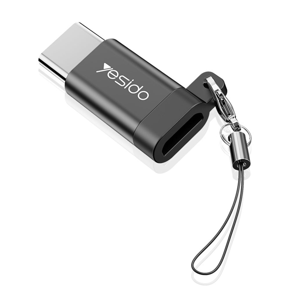 Adaptér pro data a nabíjení microUSB - USB-C Yesido GS04, černý