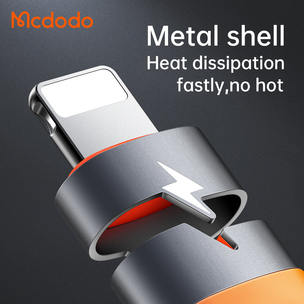 Adaptér pro data a nabíjení USB-C - Lightning McDodo OT-0510, šedý