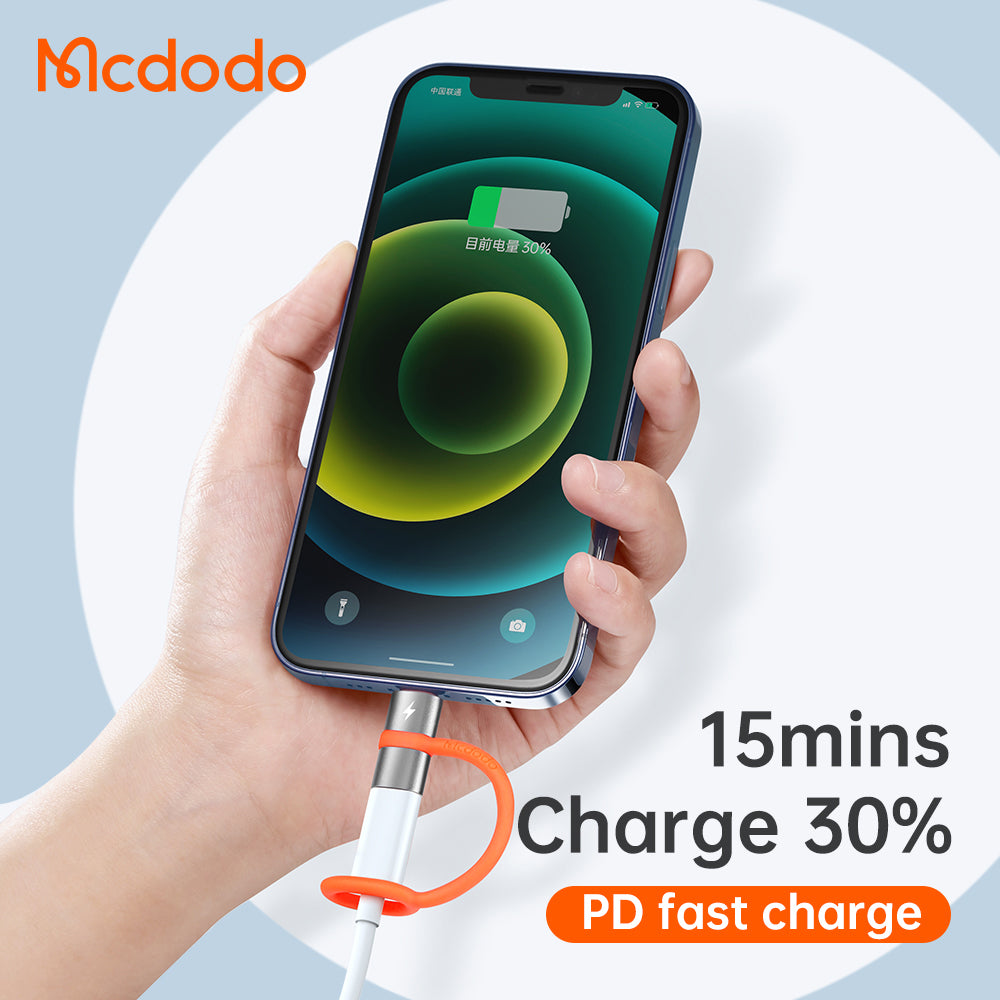 Adaptér pro data a nabíjení USB-C - Lightning McDodo OT-0510, šedý