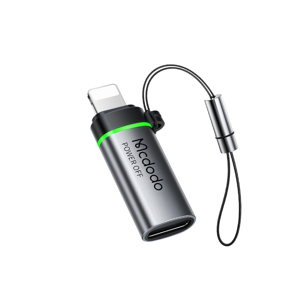 Adaptér pro data a nabíjení USB-C - Lightning McDodo OT-2590 Power Off, černý