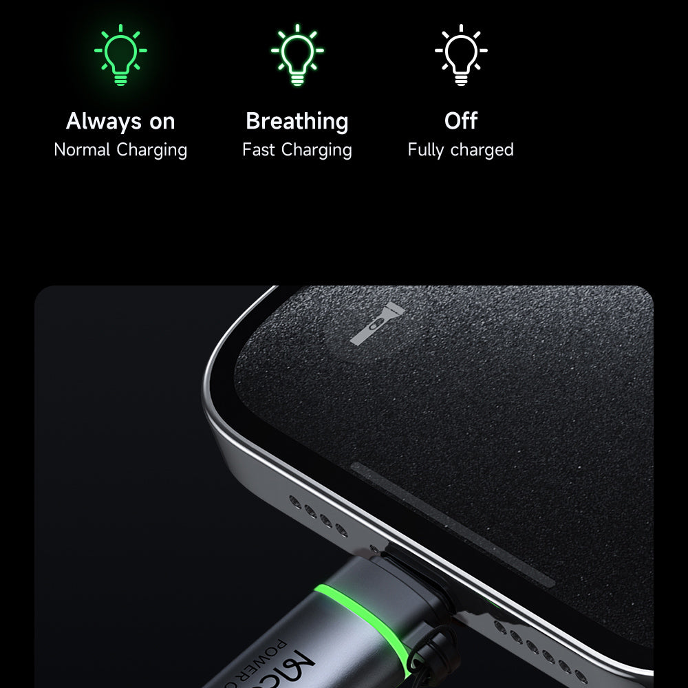 Adaptér pro data a nabíjení USB-C - Lightning McDodo OT-2590 Power Off, černý