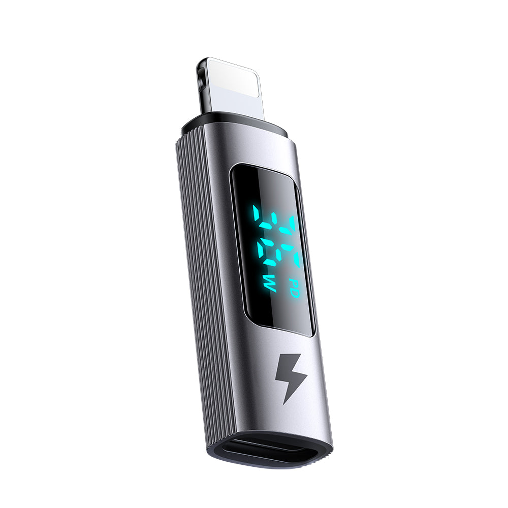 Adaptér pro data a nabíjení USB-C - Lightning McDodo OT-6100 Wales Display, černý