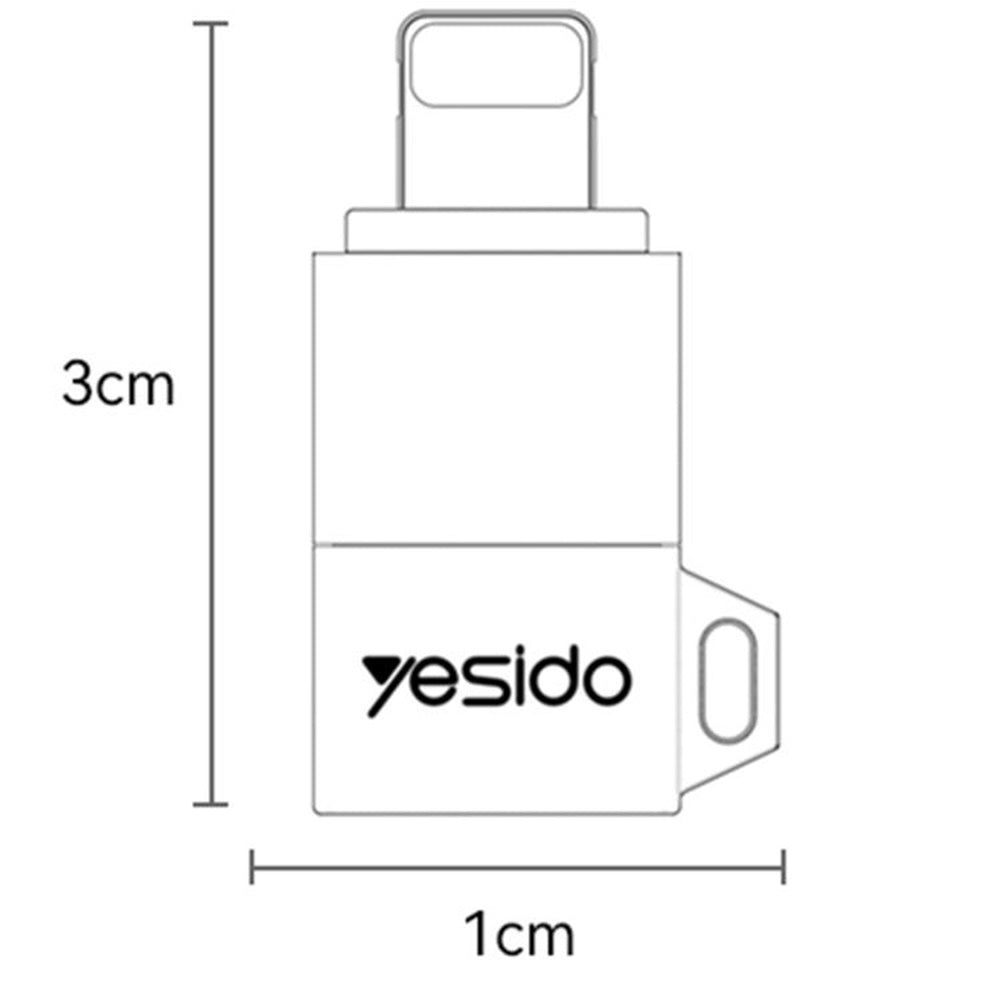 Adaptér pro data a nabíjení USB-C - Lightning Yesido GS27, šedý