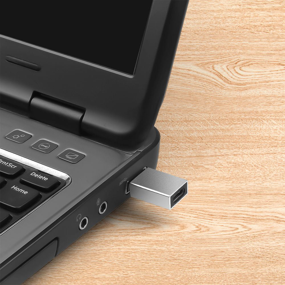 USB-C to USB-A Data and Charging Adapter, Fixed, Grey