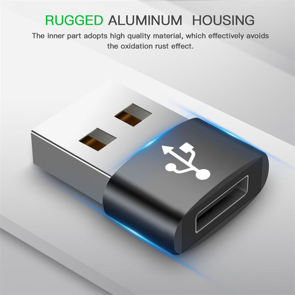 Adaptér pro data a nabíjení USB-C - USB-A Techsuit, černý