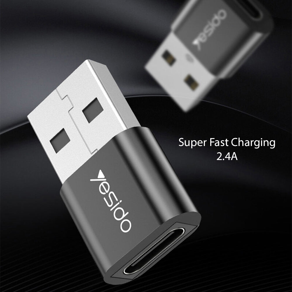 Adaptér pro data a nabíjení USB-C - USB-A Yesido GS09, černý
