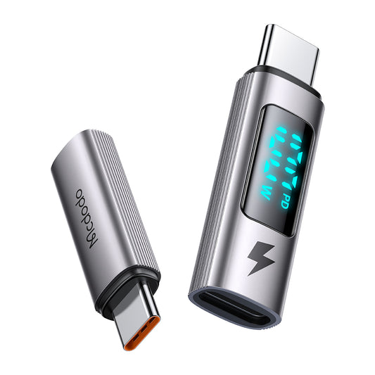 Adaptér pro data a nabíjení USB-C - USB-C McDodo OT-6090 Wales Display, černý