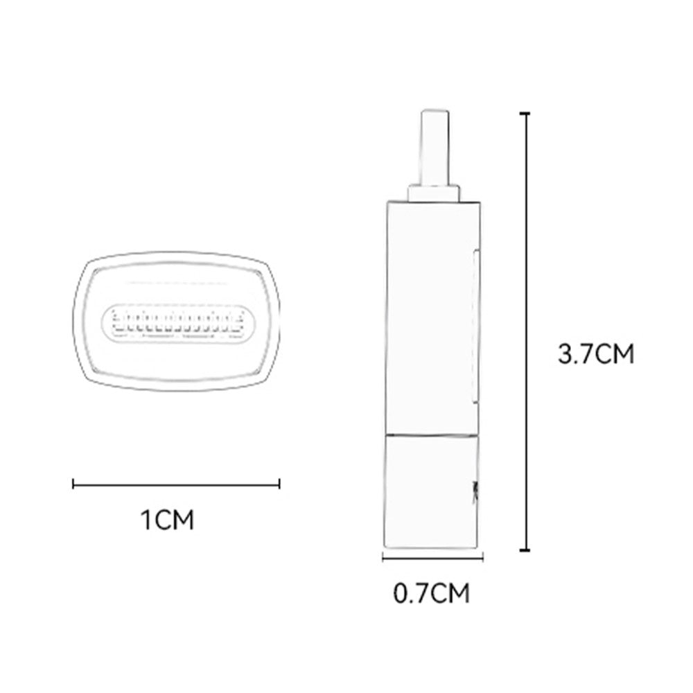 Adaptér pro data a nabíjení USB-C - USB-C Yesido GS24 Display, šedý