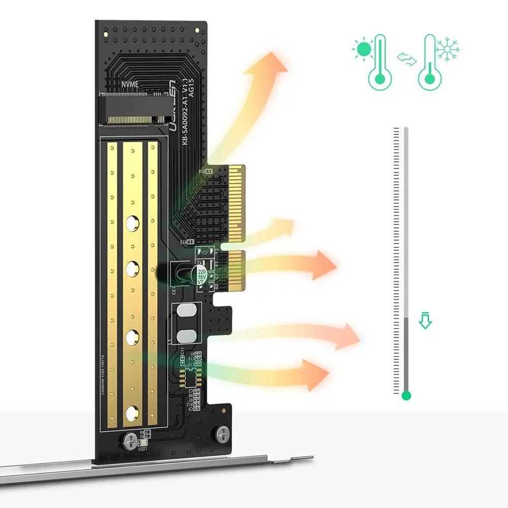 Adaptér rozhraní SSD UGREEN CM302 (70503), NVMe M.2 - PCIe 3.0 X4
