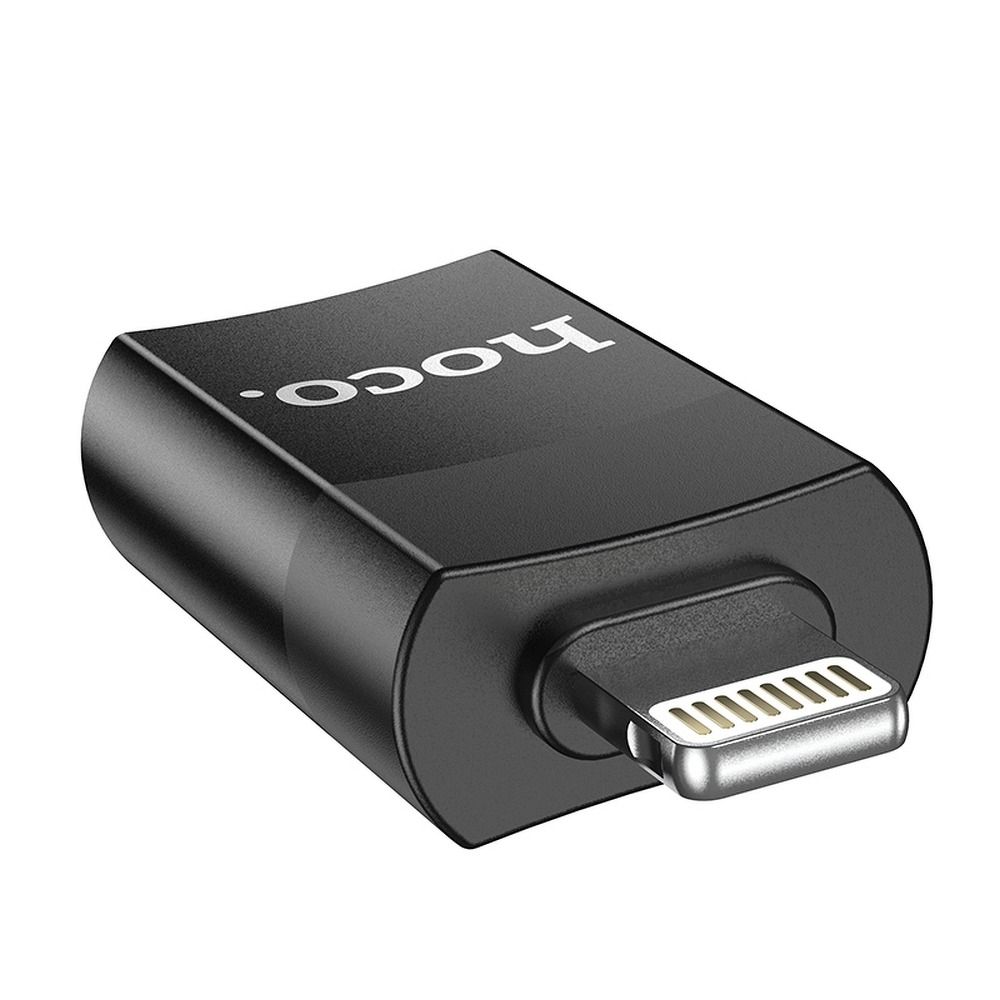 Adaptér OTG Lightning - USB-A HOCO UA17, Černý