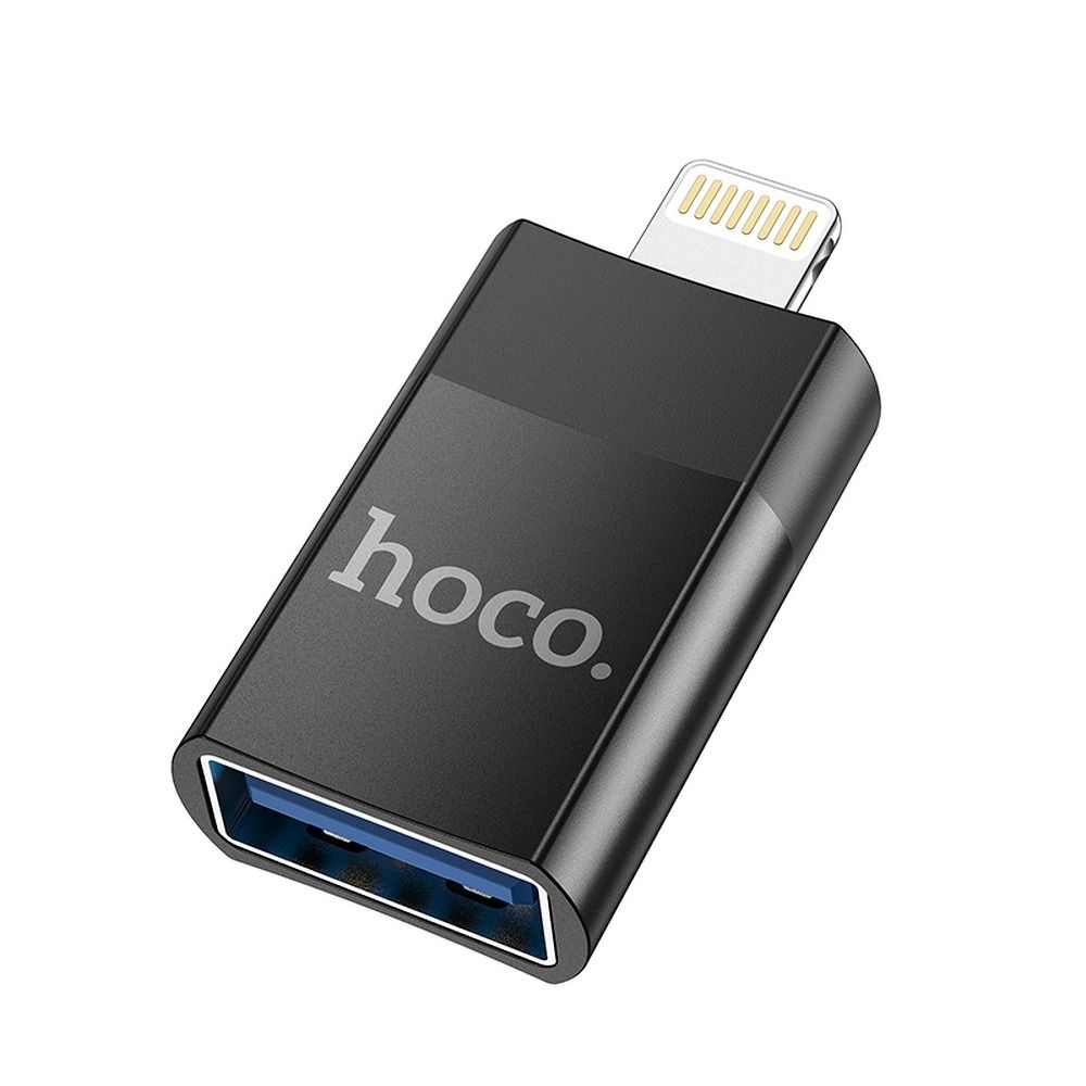 Adaptér OTG Lightning - USB-A HOCO UA17, Černý