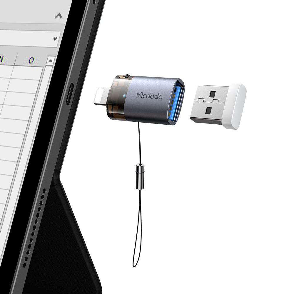 Adaptér OTG Lightning - USB-A McDodo OT-7390, Černý