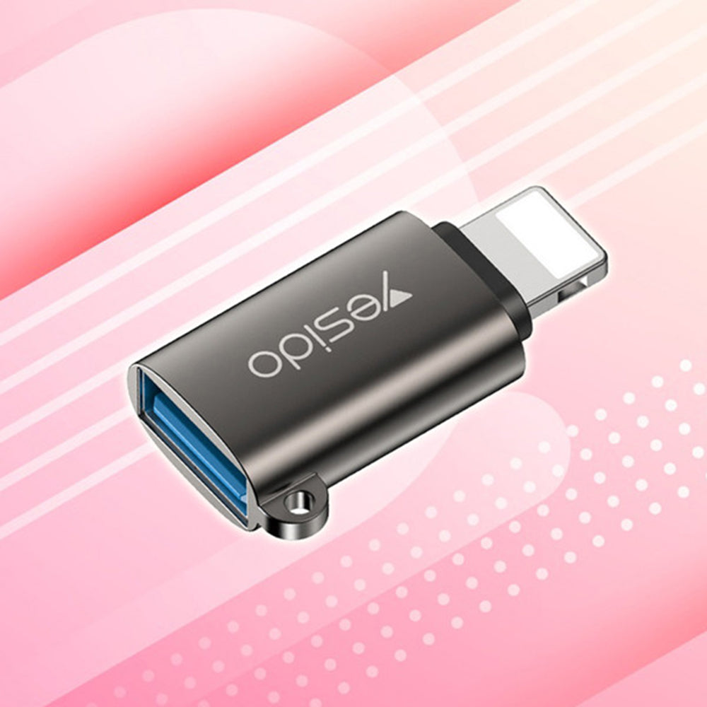Adaptér OTG Lightning - USB-A Yesido GS14, Černý