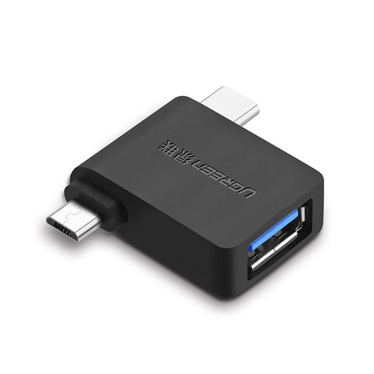 OTG microUSB / USB-C - USB-A UGREEN U30453, černá