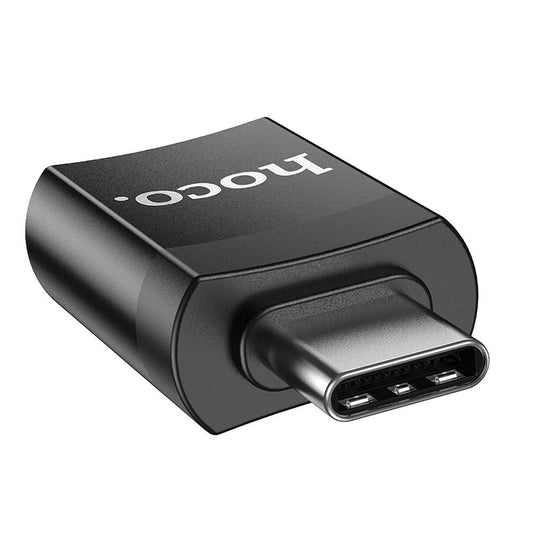HOCO UA17 USB-C na USB-A OTG adaptér USB-C, černý