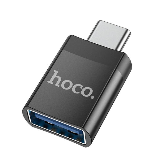 HOCO UA17 USB-C na USB-A OTG adaptér USB-C, černý